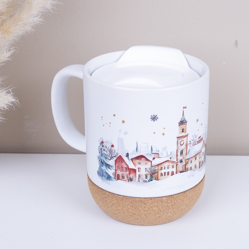 Чашка дно корок Зимове місто
