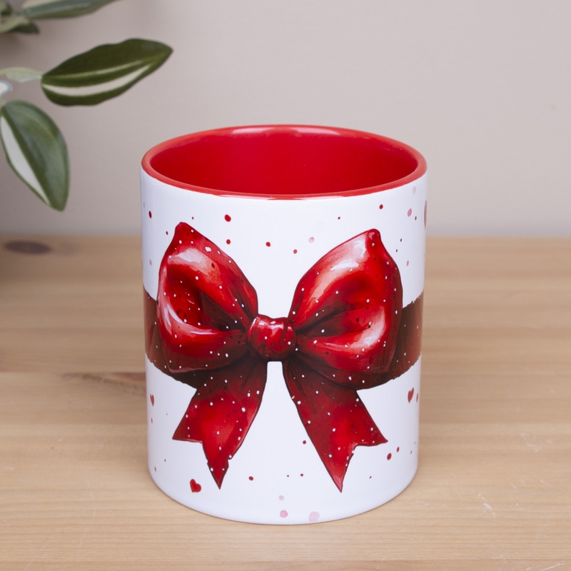 Чашка Червоний бант m003 red, №7416