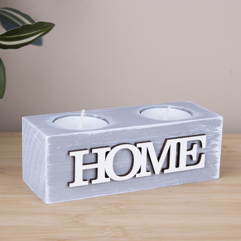 Підсвічник HOME сірий