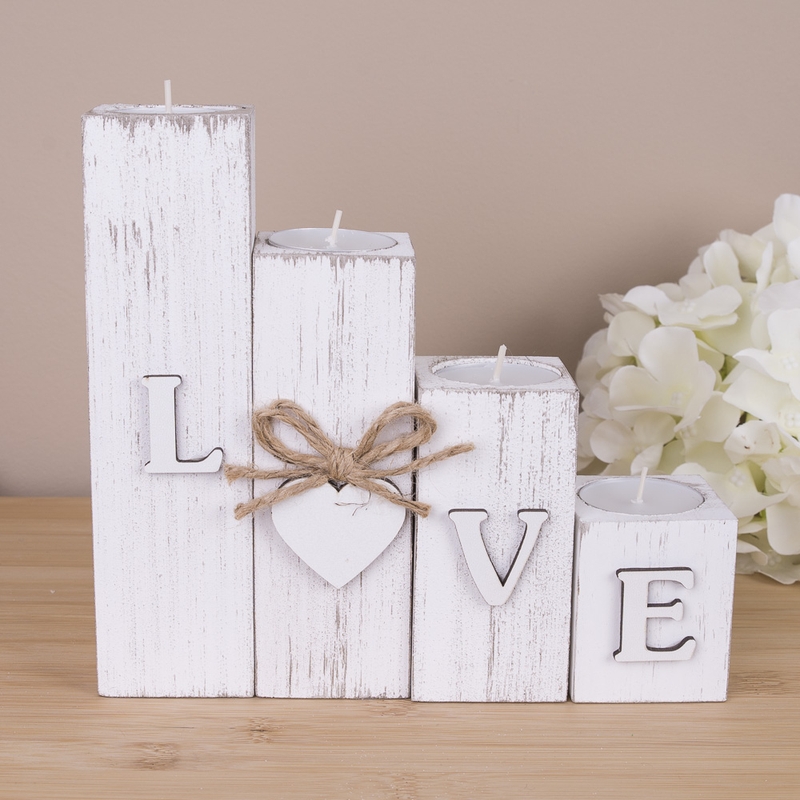 Підсвічник деревянний LOVE