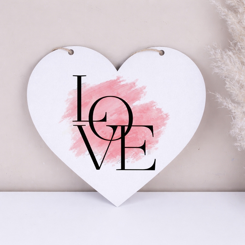 Основа під композиції серце LOVE Рожева акварель M