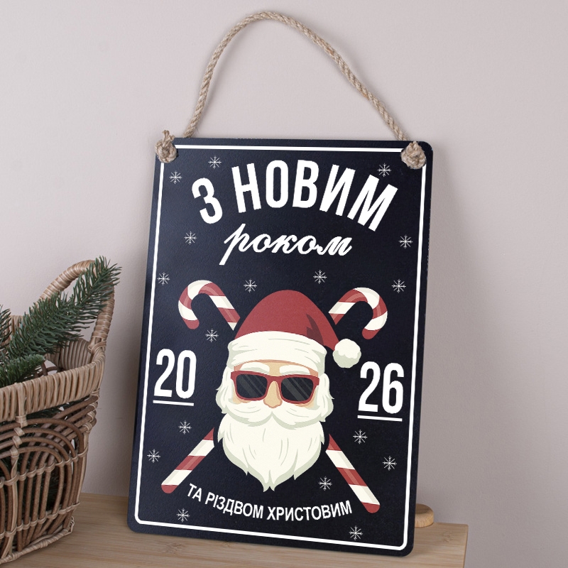 З Новим роком та Різдвом Христовим (Голова Санти)