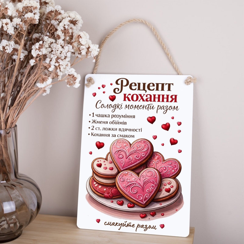 Табличка Рецепт кохання