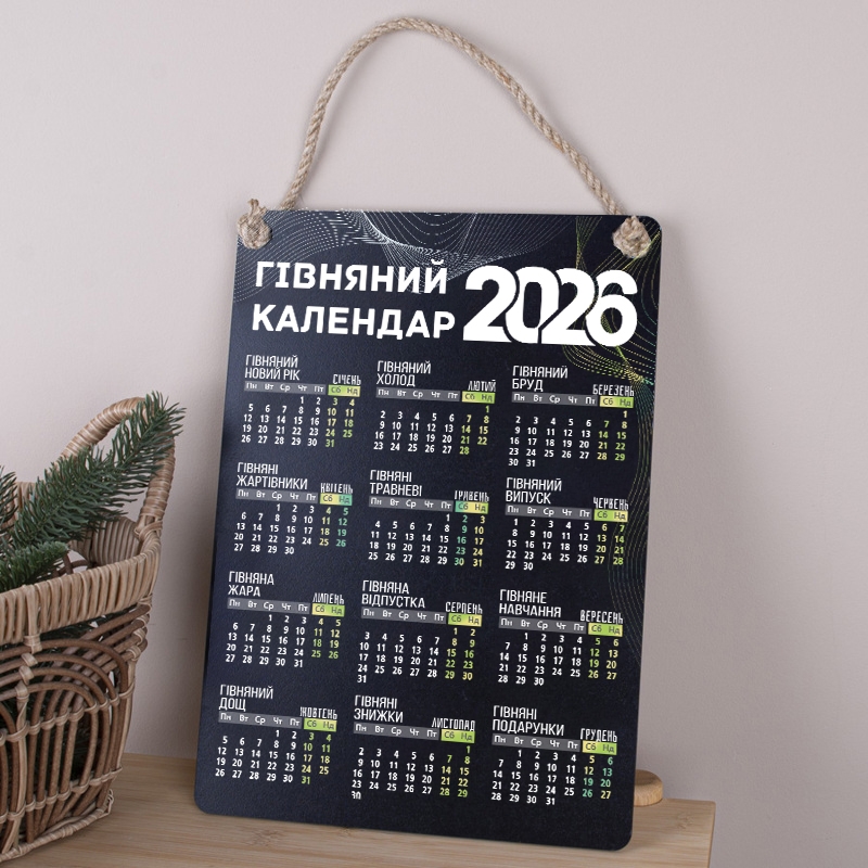 Гівняний календар 2026 M