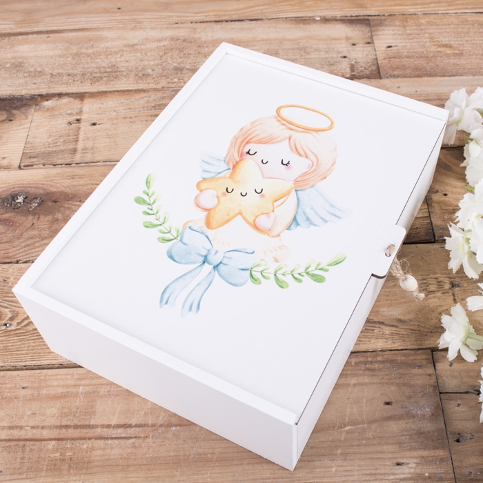 Подарункова коробка прямокутна 23×16×6.5 см «3612 Ангелочок»