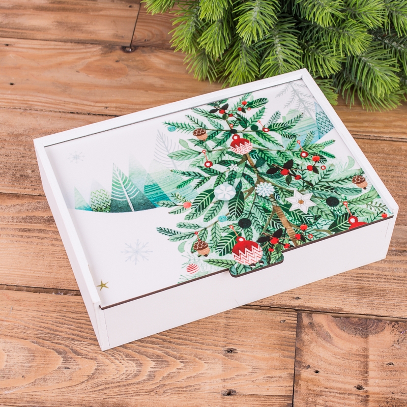 Подарункова коробка прямокутна 23×16×6.5 см «абстрактна ХXL»