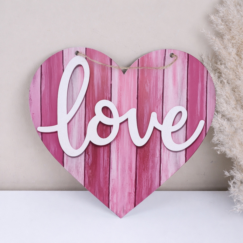 Основа під композиції серце Love Рожева дошка L