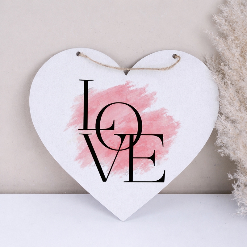 Основа під композиції серце LOVE Рожева акварель L