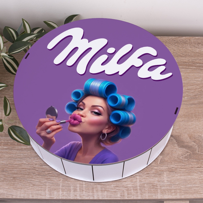 Подарункова коробка кругла біла ⌀19.5×6 см «Milfa»