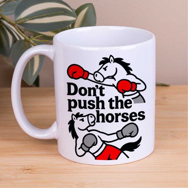 Чашка 330мл Dont Push the horses