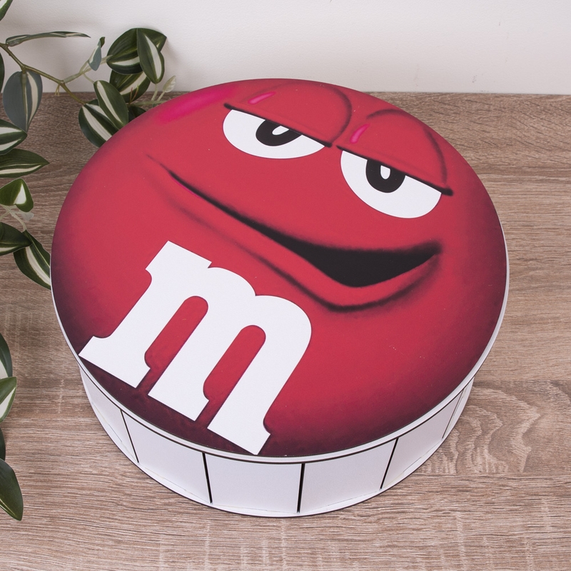 Подарункова коробка кругла червона ⌀27.3×9.6 см «M&M's червоний»
