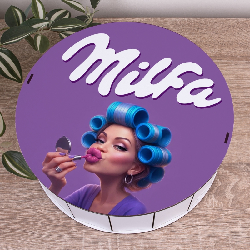 Подарункова коробка кругла біла ⌀19.5×6 см «Milfa»