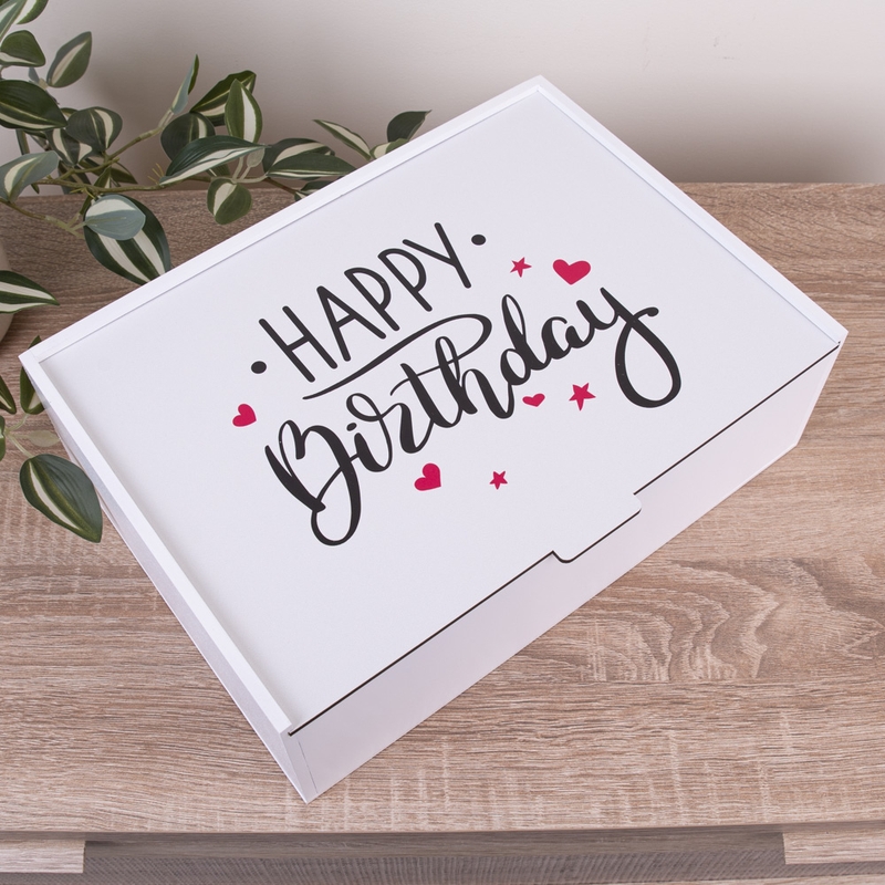 Подарункова коробка прямокутна 23×16×6.5 см «Happy Birthday»