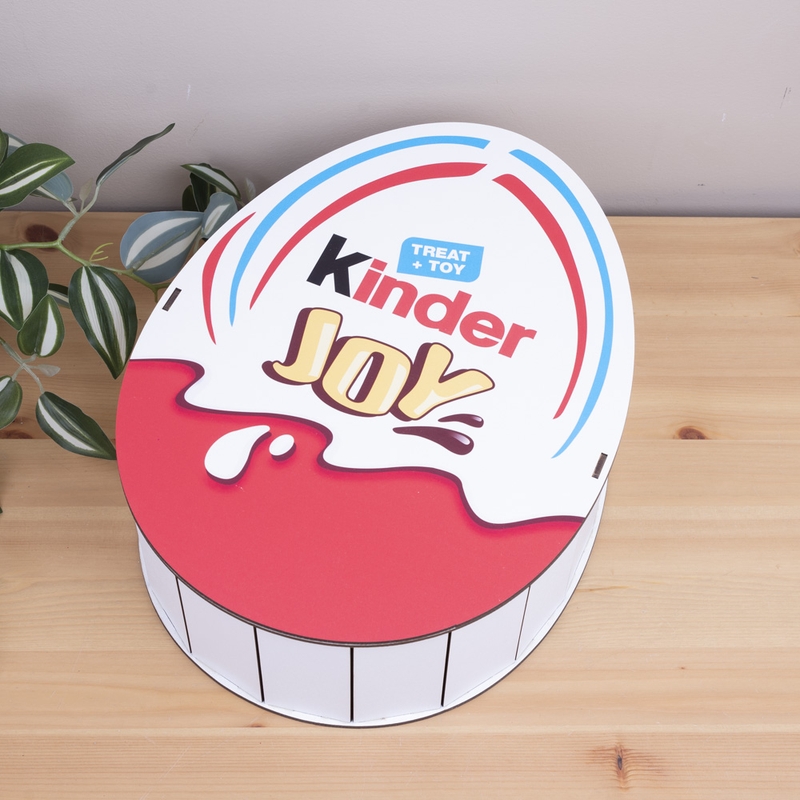 Овальна подарункова коробка Kinder 25×19×7.6 см «Kinder joy»