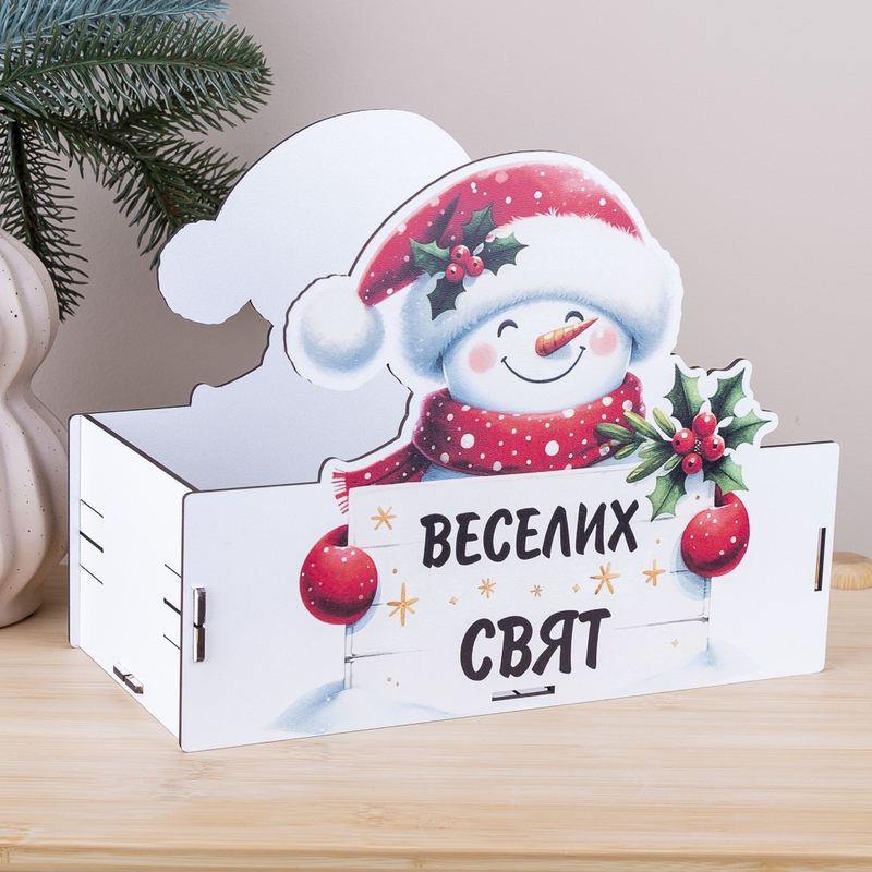 Кашпо самозбірне Сніговичок Веселих свят