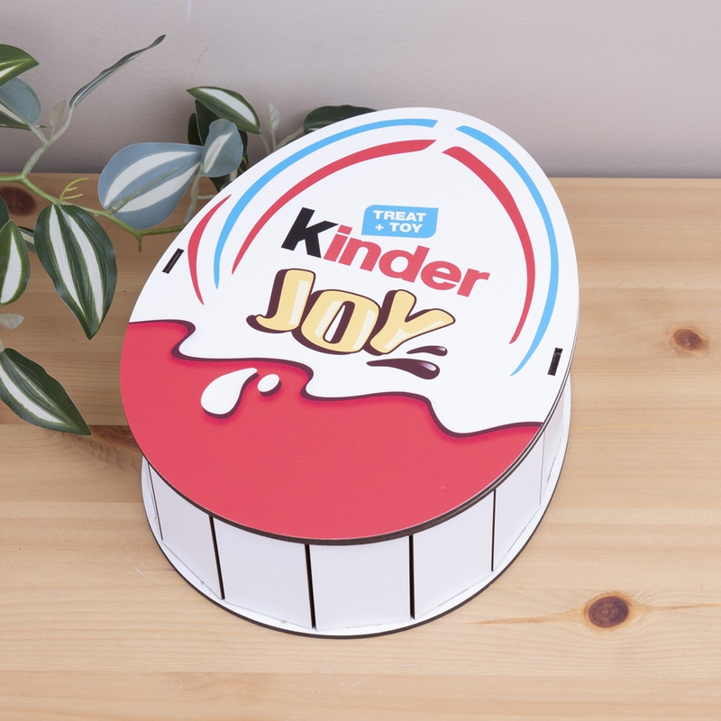 Овальна подарункова коробка Kinder 25×19×7.6 см «Kinder joy»