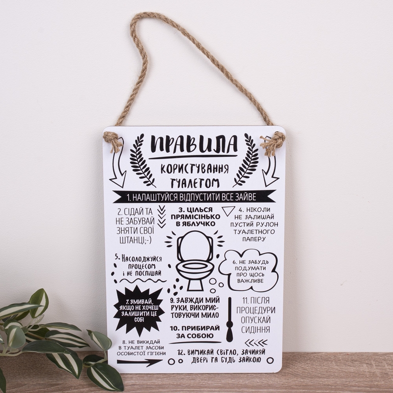 Правила користування туалетом