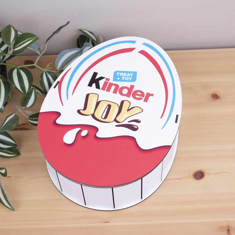 Овальна подарункова коробка Kinder 25×19×7.6 см «Kinder joy»