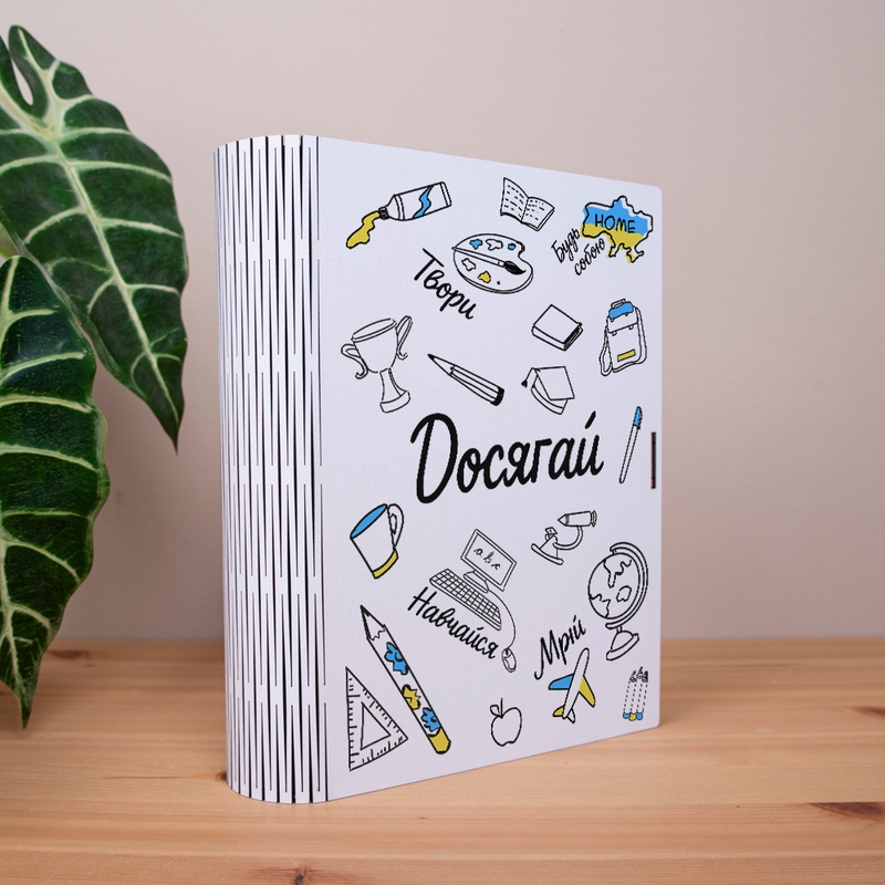 Подарункова коробка у формі книги 25×21×6 см «Досягай»