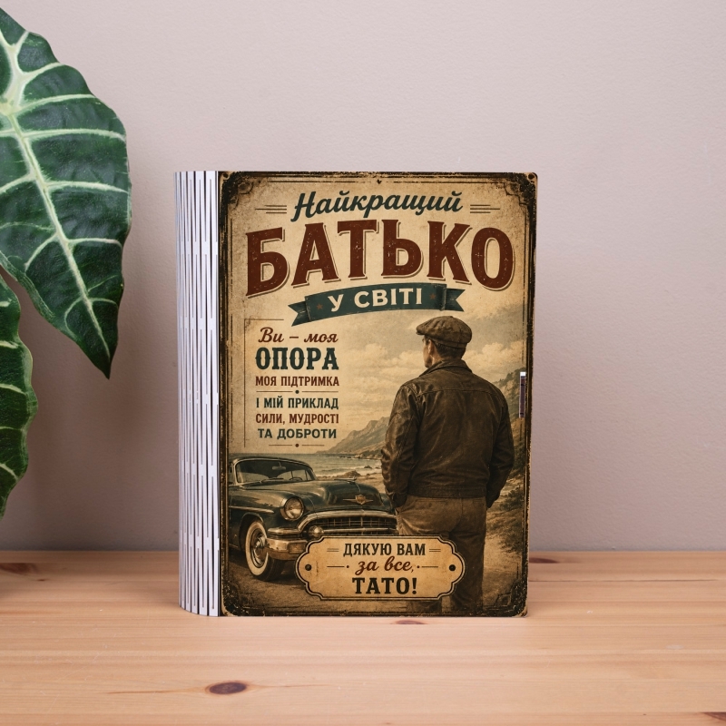Подарункова коробка у формі книги 25×21×6 см «найкращий батько у світі»