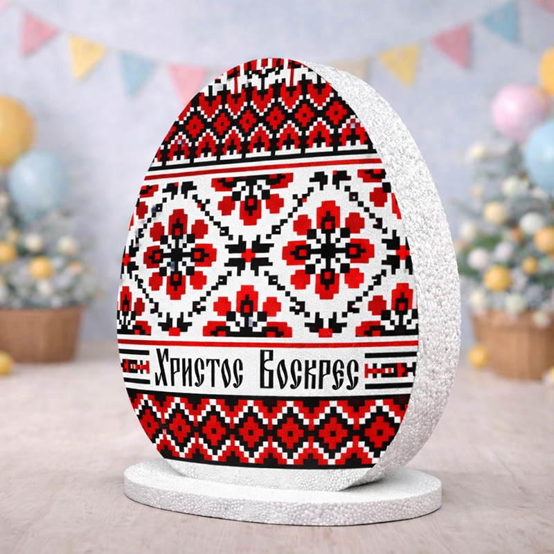 Ростова фігура «50– Писанка червона вишиванка»