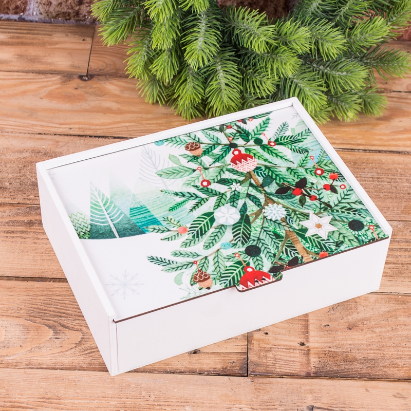 Подарункова коробка прямокутна 23×16×6.5 см «абстрактна ХXL»