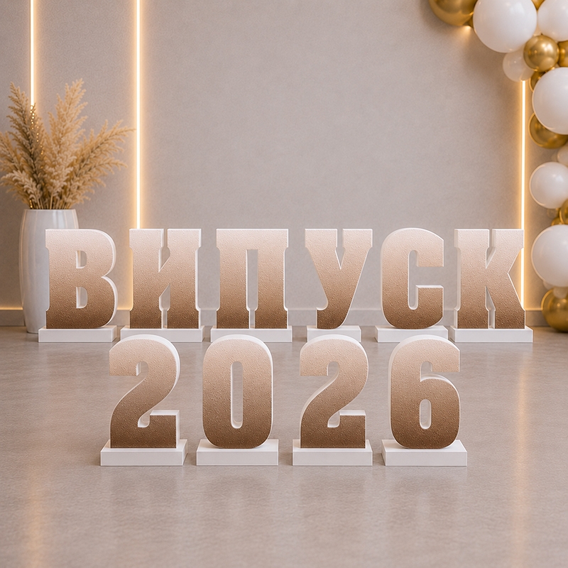 Букви ВИПУСК 2026 47см з друком з підставкою