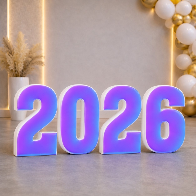 Цифри 2026 47см  з гамографічним друком