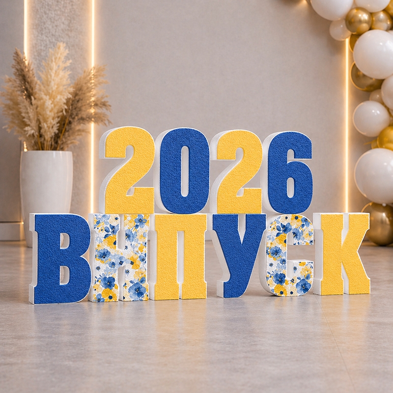 58см набір ВИПУСК 2026 патріотичний з квітами