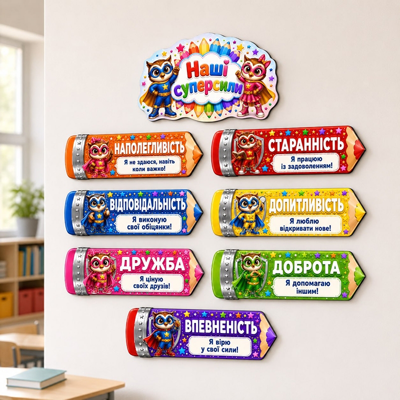 Таблички "Наші суперсили"