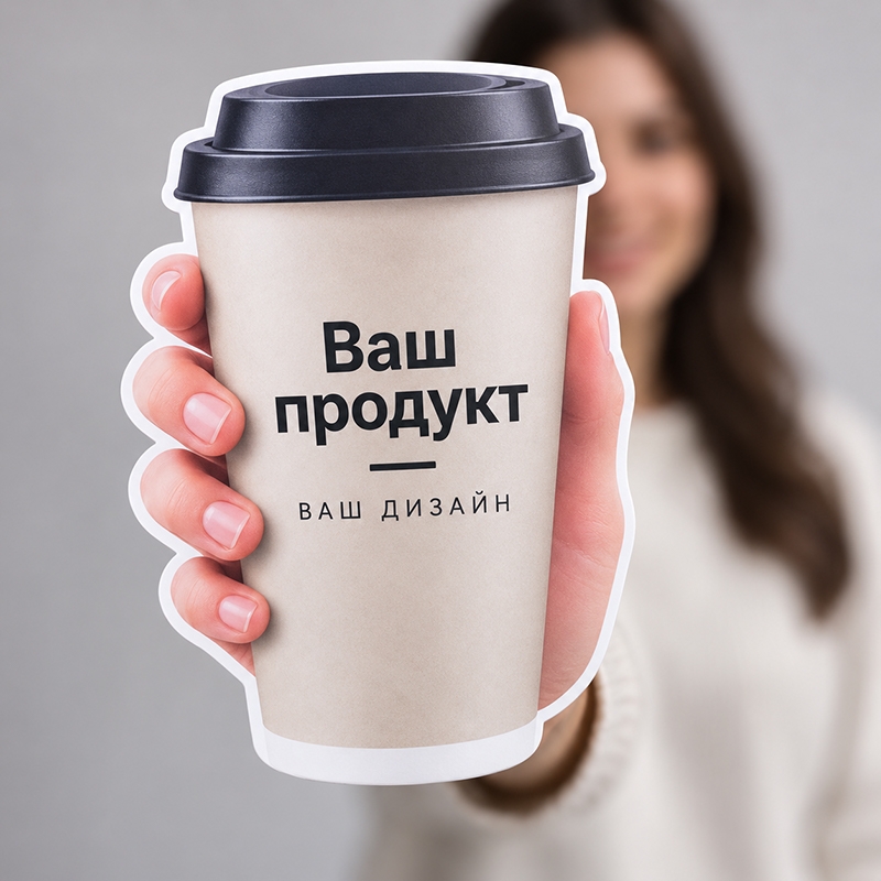 Табличка з рукою та вашим товаром ХДФ без тримача